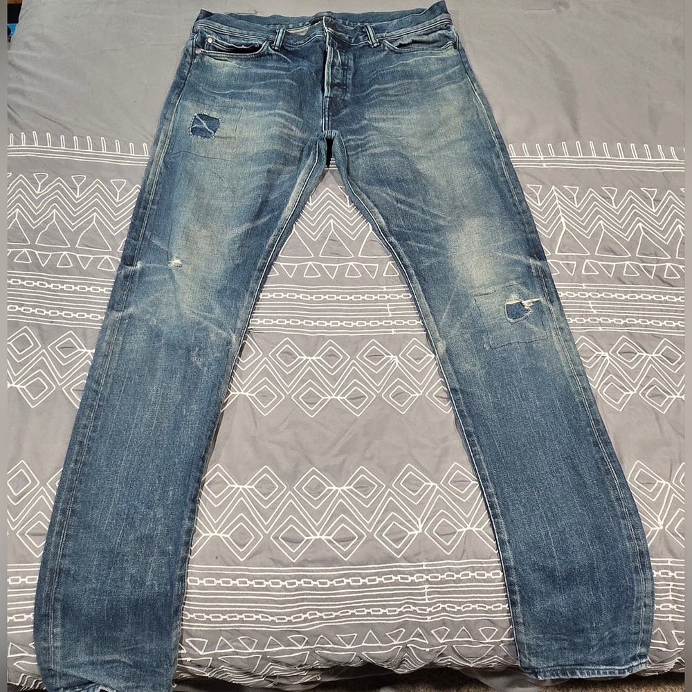 John Elliott Men's Distressed Straight Leg Jeans Size 33 - Picture 5 of 9